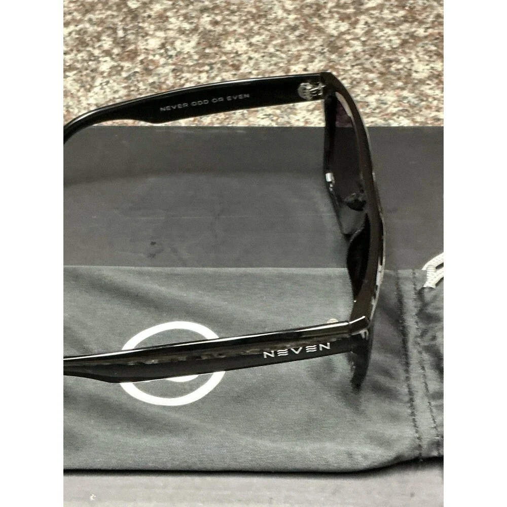 NEVEN Widowmaker Carbon Rectangle Sunglasses Men Black Frame Gray Tinted Lens